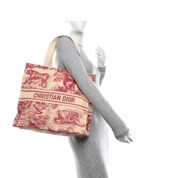 Christian Dior Straw Dioriviera Tote w/ Organizer insert - Picture 3 of 6